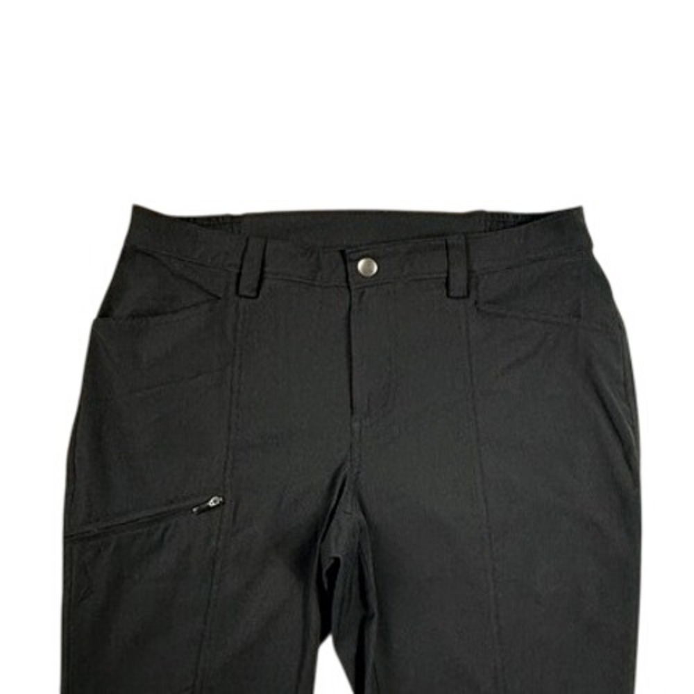 Duluth Trading Co Womens Black Hiking Pants Stretch Cargo Utility Size 12x33